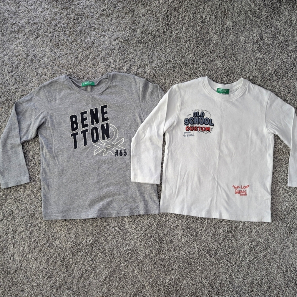 2 Toddler boys long sleeve shirts 2-3 yrs United Colors of Benetton Tshirts